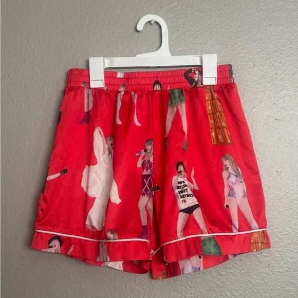 Taylor Swift Satin Pajama Bottoms with Elastic Waste - Picture 2 of 6